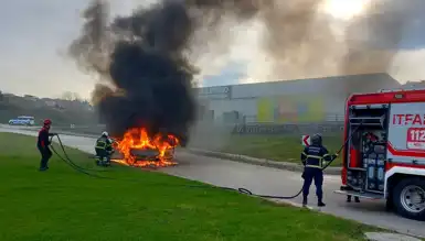 Samsun'da Kız İsteme Sonrası Araç Yanması